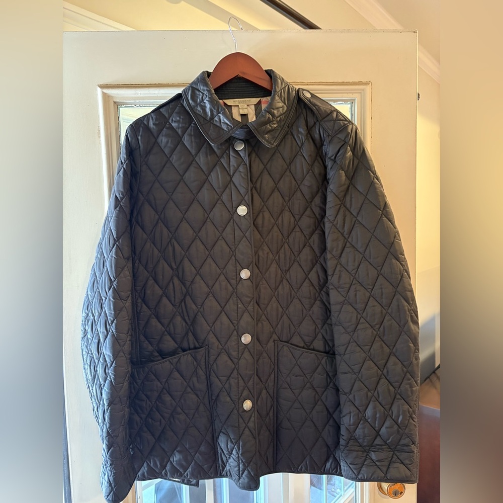 Burberry Brit black quilted jacket.